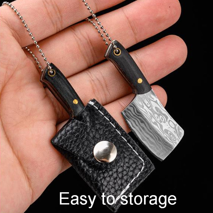 Mini Knife Keychain Portable Removal Express Pendant Accessory With Holster, Model: Small Machete
