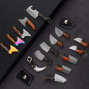 Mini Knife Keychain Portable Removal Express Pendant Accessory With Holster, Model: Small Machete