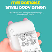 C26 Mini Portable Bluetooth Photo Label Thermal Printer, Spec: Pink+1 Paper