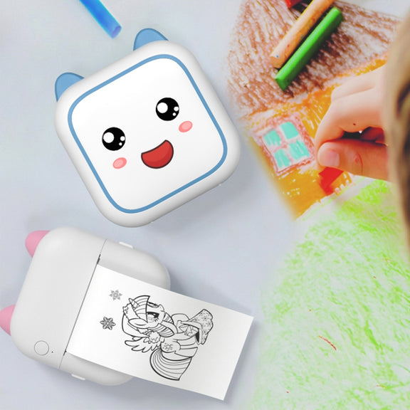 C26 Mini Portable Bluetooth Photo Label Thermal Printer, Spec: Blue+10 Paper