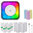RGB Light Portable Mini Bluetooth Printer Inkless Document Label Printer with 5 Paper+5 Stickers+3 Color Paper - Printer by PMC TechLife | Online Shopping South Africa | PMC TechLife