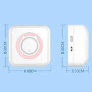 C15 Mini Student Bluetooth Inkless Photo Label Thermal Printer, Spec: Green+5 Stickers