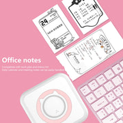 C15 Mini Student Bluetooth Inkless Photo Label Thermal Printer, Spec: Green+5 Stickers
