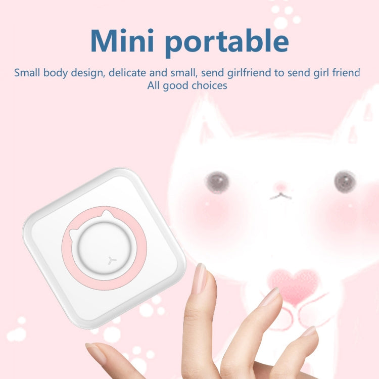 C15 Mini Student Bluetooth Inkless Photo Label Thermal Printer, Spec: Green+5 Stickers