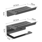 Stainless Steel Bathroom Roll Paper Holder No-Punch Cell Phone Storage Shelf, Style: Paper Rack (White���