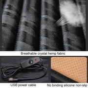 5V Car USB Interface Electric Heating Seat Cushion, Color: Coffee