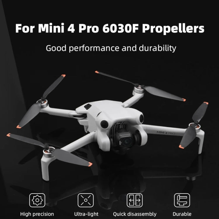 For DJI Mini 4 Pro 2pairs  Drone Propeller Blades 6030F Props Replacement Parts