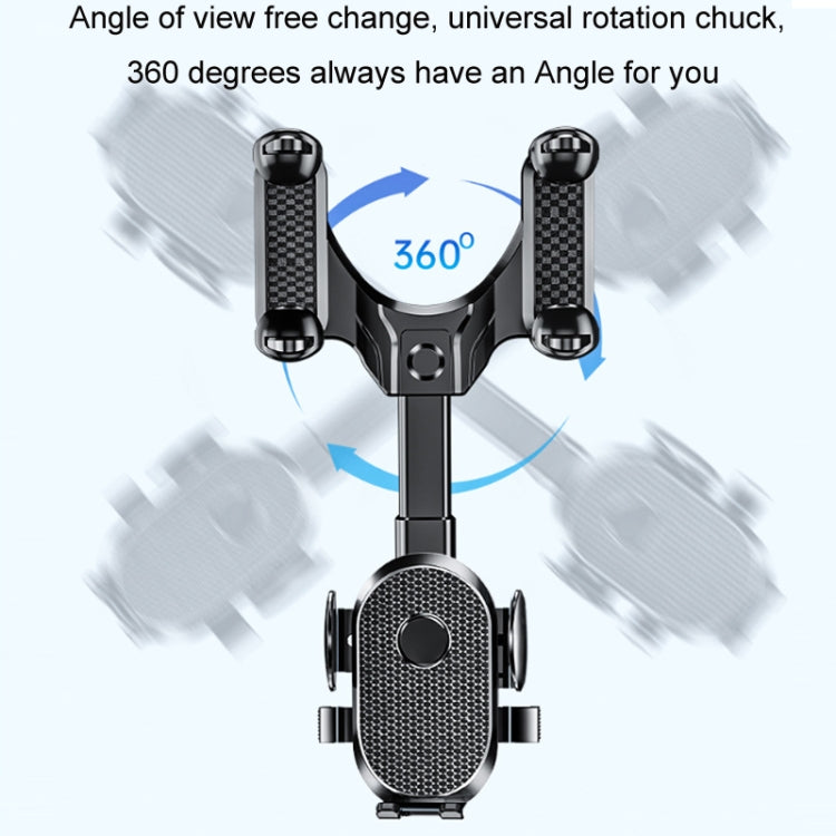 Car Rearview Mirror Mobile Phone Holder Multifunctional AR Navigation Support Bracket(Extending Rod)
