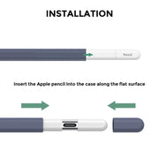 For Apple Pencil (USB-C) AhaStyle PT65-3 Silicone Same Color Protective Case(Midnight Blue)