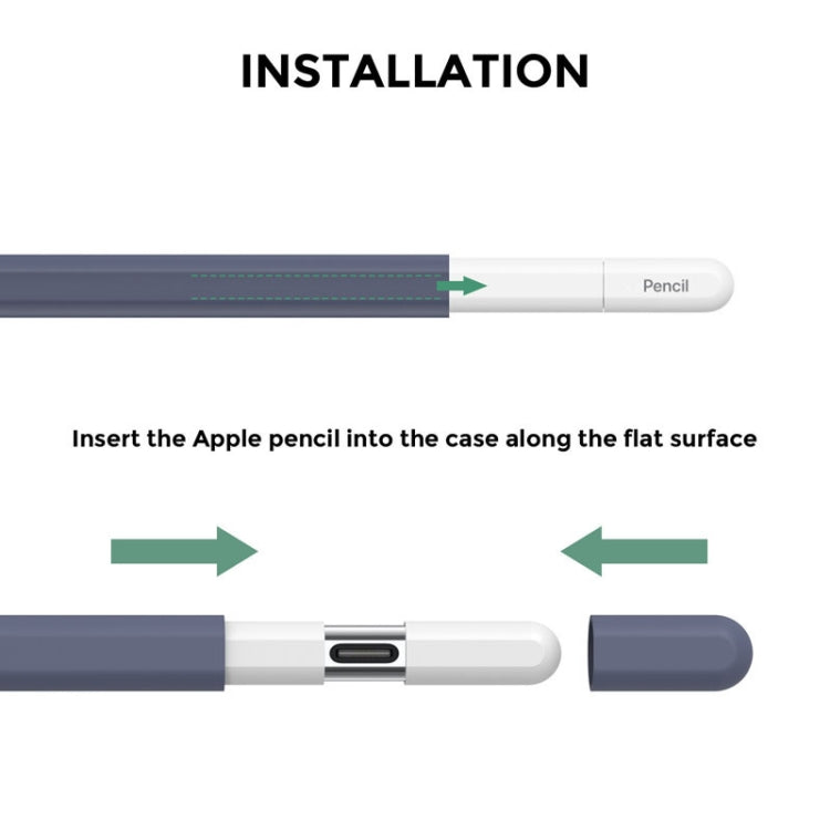 For Apple Pencil (USB-C) AhaStyle PT65-3 Silicone Same Color Protective Case(White)