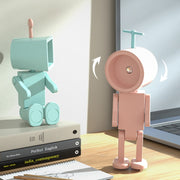 Mini Astronaut Magnetic LED Night Light Desktop Building Block Ornaments Desk Lamp, Color: Round Pink