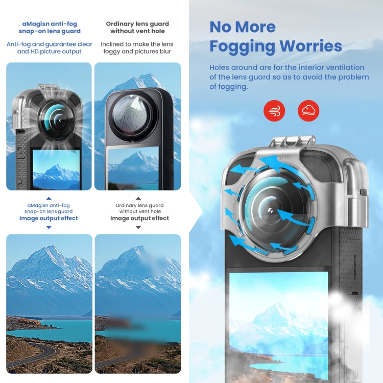 For Insta360 X3 AMagisn Protective Camera Accessories Silicone Case