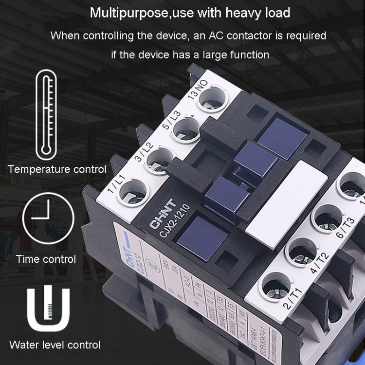 CHNT CJX2-3210 32A 220V Silver Alloy Contacts Multi-Purpose Single-Phase AC Contactor