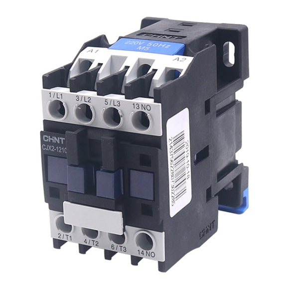 CHNT CJX2-1210 12A 220V Silver Alloy Contacts Multi-Purpose Single-Phase AC Contactor