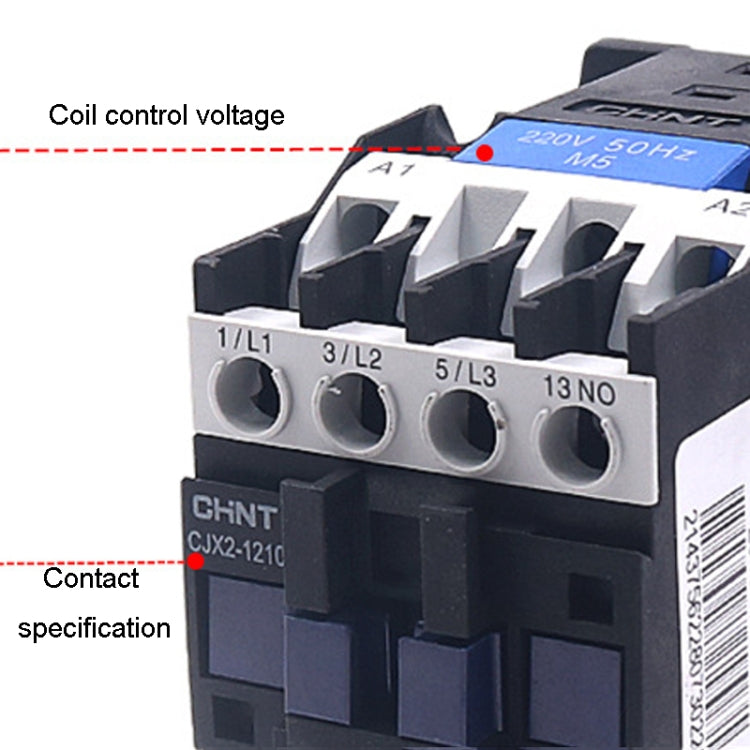 CHNT CJX2-3210 32A 220V Silver Alloy Contacts Multi-Purpose Single-Phase AC Contactor