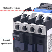 CHNT CJX2-0910 9A 220V Silver Alloy Contacts Multi-Purpose Single-Phase AC Contactor