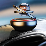 Interstellar Vast Solar Rotating Car Aromatherapy Ornaments, Color: Silver