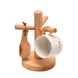 Small Rubber Wood Drawing Cup Frame Home Coffee Tea Cup Frame Drain Storage Shelf - free shipping - PMc TechLife - Order now!