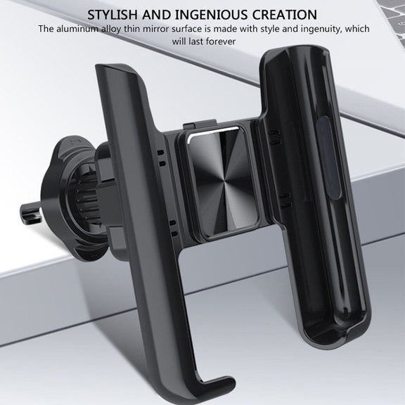 Car Air Outlet Rotatable Snap-on Base Mobile Phone Navigation Bracket(Black)