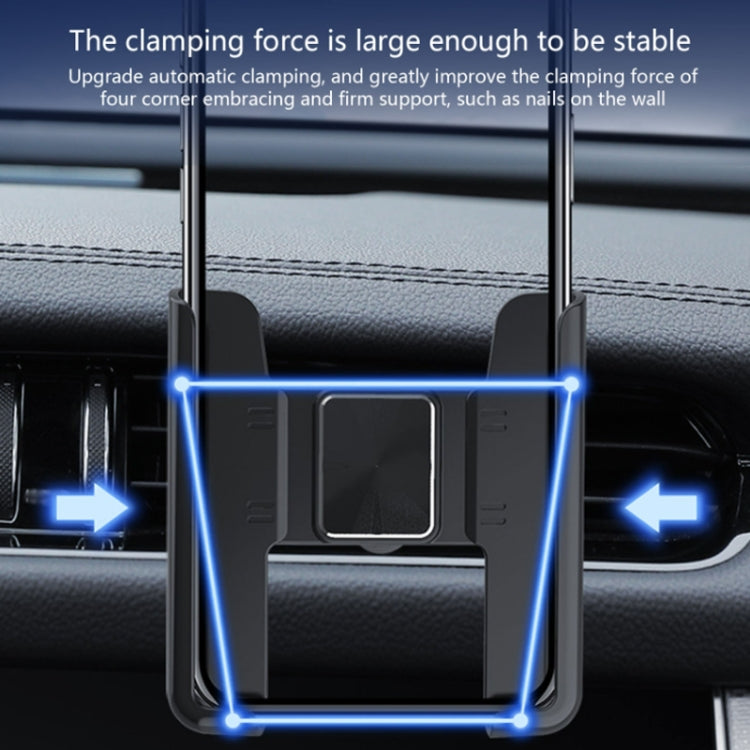 Car Air Outlet Rotatable Snap-on Base Mobile Phone Navigation Bracket(Black)