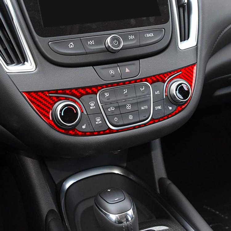For Chevrolet Malibu 2016-2022 B Model Left-hand Drive Center Control Knob Panel Sticker(Red)