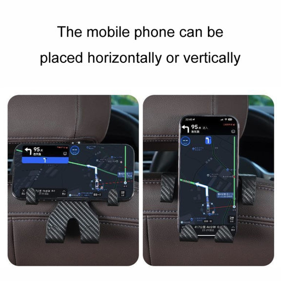 Car Storage Hook Rear Seat Invisible Multi-function Mobile Phone Holder(Black)