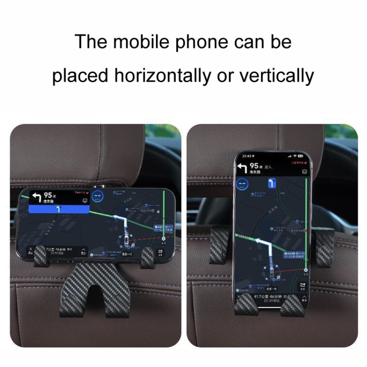 Car Storage Hook Rear Seat Invisible Multi-function Mobile Phone Holder(Black)