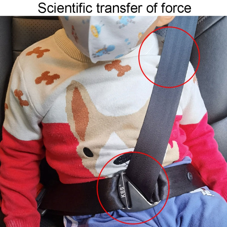 Car Seat Belt Adjuster Child Anti Strangler Neck Seat Fixed Limiter(Pistol Color)