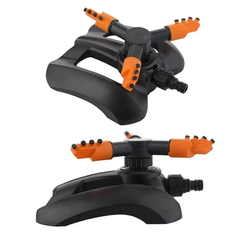 Three-prong Sprinkler Garden Lawn Rotating Sprinkler(Orange)