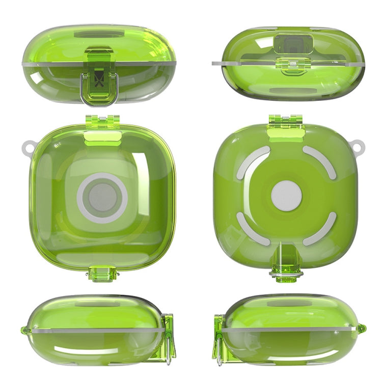 For Beats Fit Pro Transparent PC Hard Shell Earphone Protective Case with Lanyard(Transparent Yellow)