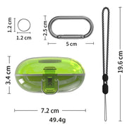 For Beats Fit Pro Transparent PC Hard Shell Earphone Protective Case with Lanyard(Transparent)