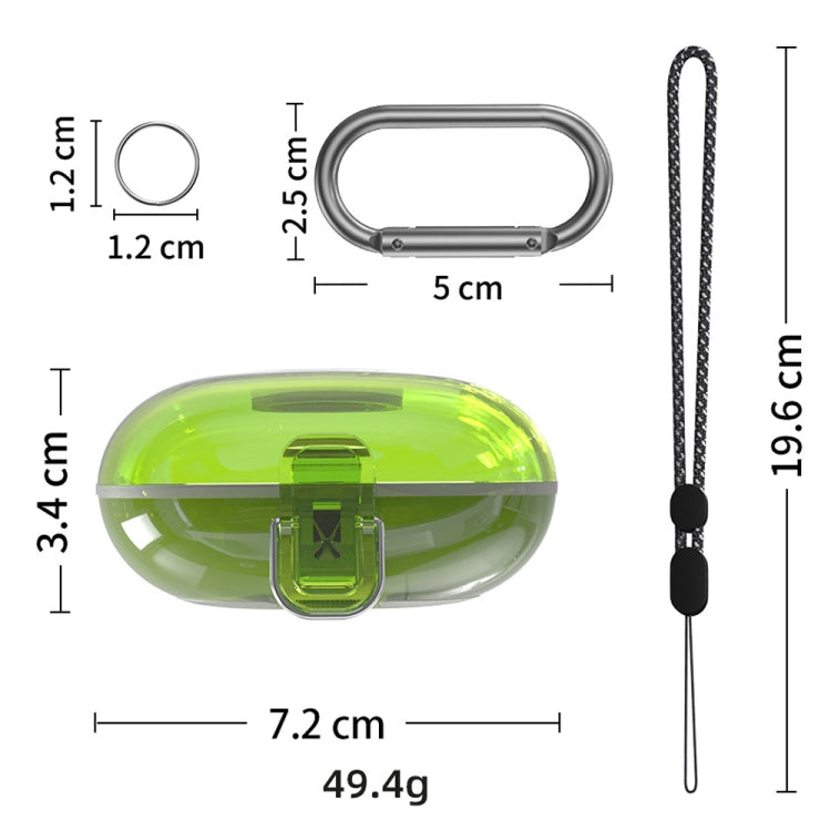 For Beats Fit Pro Transparent PC Hard Shell Earphone Protective Case with Lanyard(Transparent)