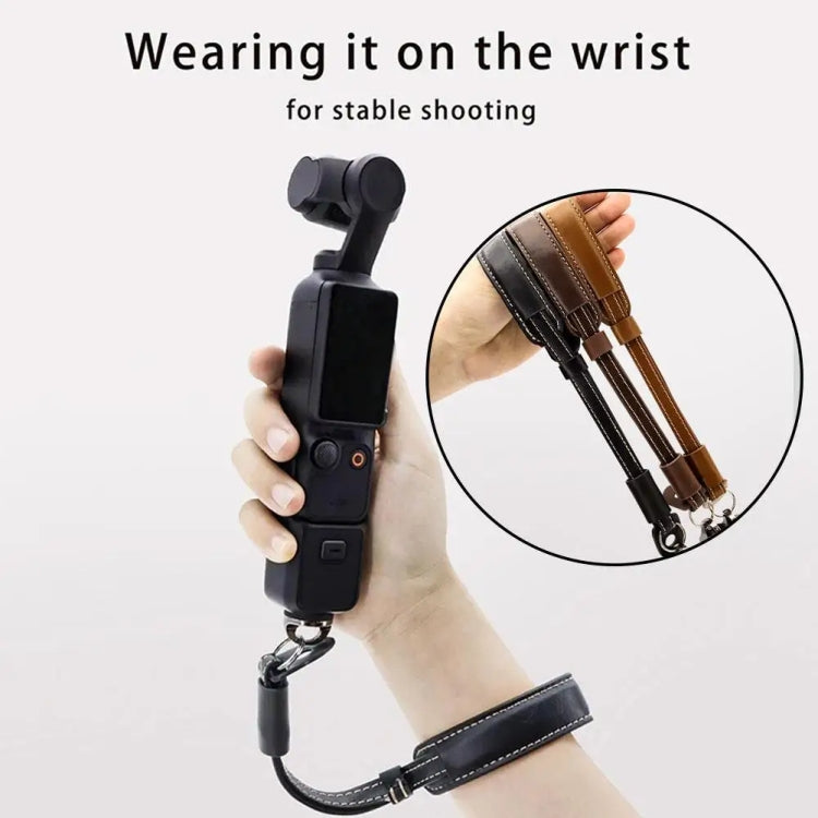 Camera Gimbal Hand Strap Handheld Stabilizer Accessories Wrist Strap For DJI OSMO Pocket 3 / OM 3 / OM 4 / OM 5 / OM 6(Brown)