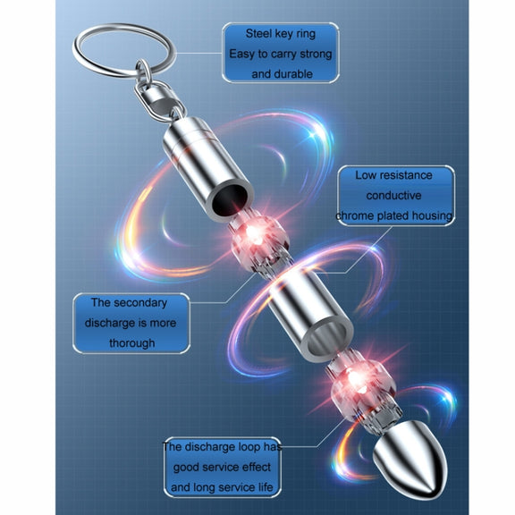 Static Elimination Car Keychain Static Discharger(Red Upgraded)