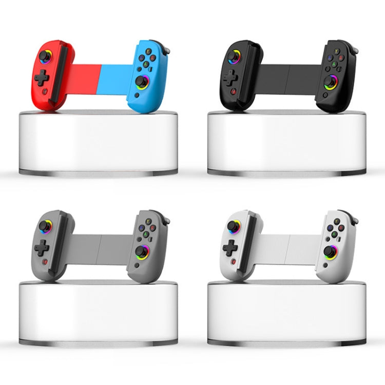 D8 Mobile Phone Stretch Band Light Gamepad Dual Hall Wireless Bluetooth Somatic Vibration Grip for PC / Android / IOS / Tablet / PS3 / PS4 / Switch, Color: White