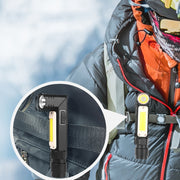 XPG+COB Red White Light USB Rechargeable Folding Strong Light Flashlight, Style: 3189A Large