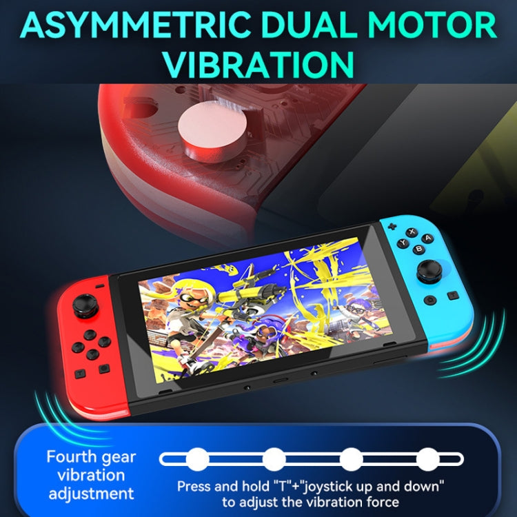 JOY-02 Gaming Left And Right Handle With RGB Lights Body Feel Bluetooth Gamepad For Switch / Switch OLED / Switch Pro / Switch Lite / Switch Joycon(White)
