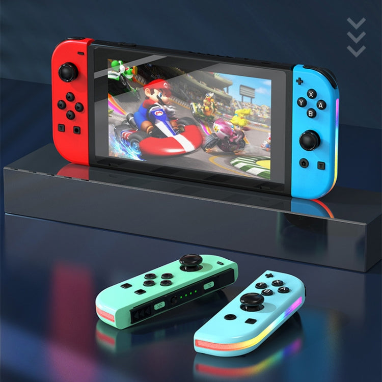 JOY-02 Gaming Left And Right Handle With RGB Lights Body Feel Bluetooth Gamepad For Switch / Switch OLED / Switch Pro / Switch Lite / Switch Joycon(White)