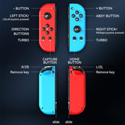 JOY-02 Gaming Left And Right Handle With RGB Lights Body Feel Bluetooth Gamepad For Switch / Switch OLED / Switch Pro / Switch Lite / Switch Joycon(White)