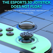 JOY-02 Gaming Left And Right Handle With RGB Lights Body Feel Bluetooth Gamepad For Switch / Switch OLED / Switch Pro / Switch Lite / Switch Joycon(White)