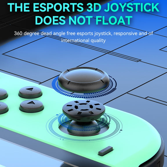 JOY-02 Gaming Left And Right Handle With RGB Lights Body Feel Bluetooth Gamepad For Switch / Switch OLED / Switch Pro / Switch Lite / Switch Joycon(White)