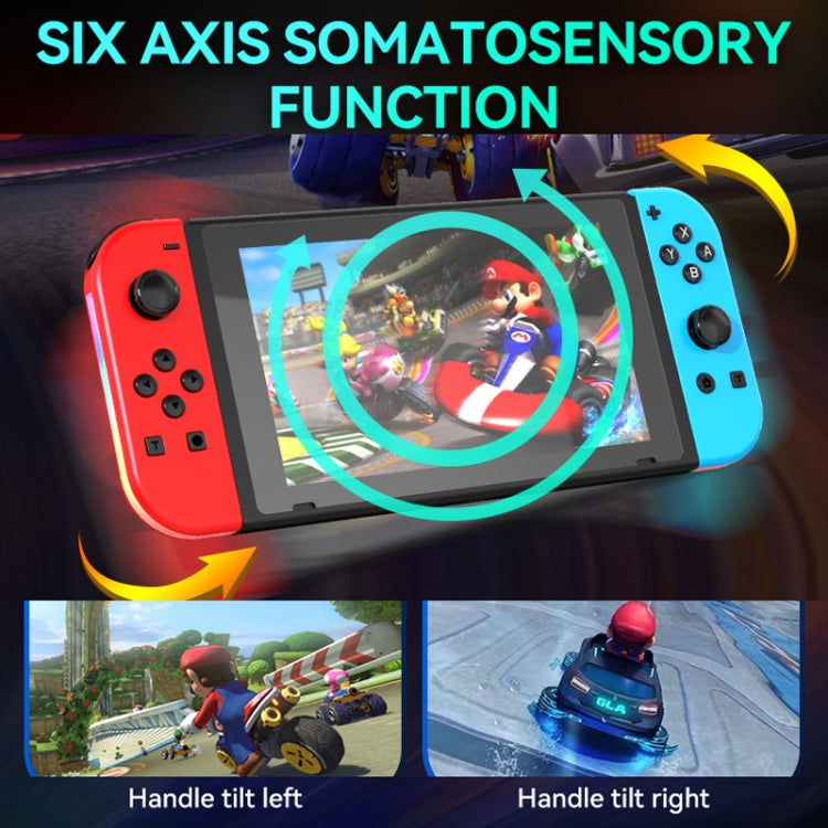 JOY-02 Gaming Left And Right Handle With RGB Lights Body Feel Bluetooth Gamepad For Switch / Switch OLED / Switch Pro / Switch Lite / Switch Joycon(White)