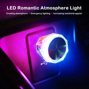 Car Diamond Model USB Ambient Light Charge-Free Plug And Play LED Decorative Lights(White Light)