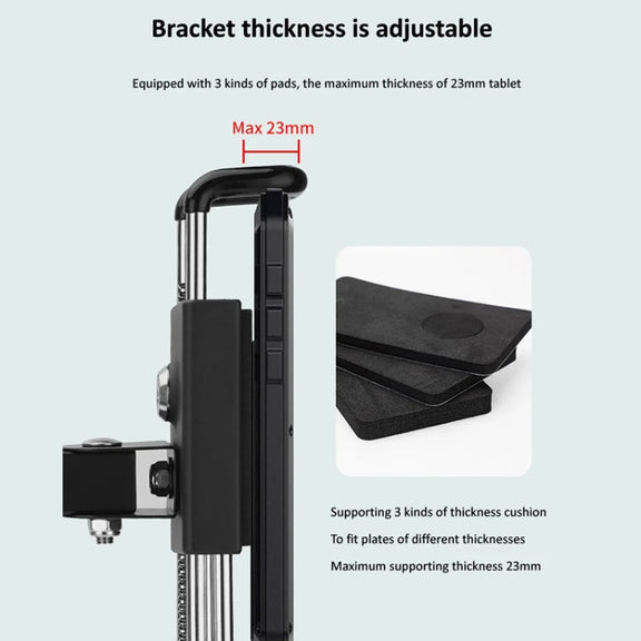 Tablet Wall Mount Holder Foldable Extendable Aluminum Alloy Mount With Anti Theft Security Lock