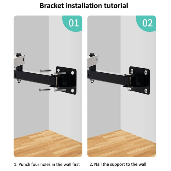 Tablet Wall Mount Holder Foldable Extendable Aluminum Alloy Mount With Anti Theft Security Lock