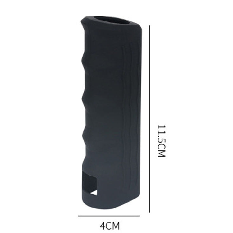 Automotive Universal Silicone Handbrake Handle Cover Brake Handle Decorative Protective Sleeve, Size: Oblique Sleeve(Luminous Blue)