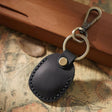For AirTag Locator Leather Case Access Card with Keychain(Black) - Key Chain Series by PMC TechLife | Online Shopping South Africa | PMC TechLife
