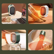Small Desktop Electric Heater Home PTC Instant Energy-saving Heater, Spec: UK Plug(Blue)
