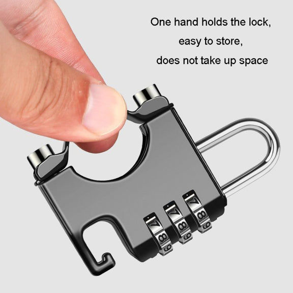 Motorcycle Helmet Anti-Theft Lock Fixed Helmet Combination Padlock, Color: Silver