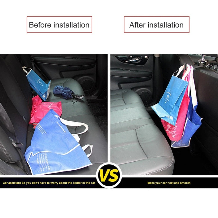 Car Back Seat Double Hook Phone Holder, Color: Black